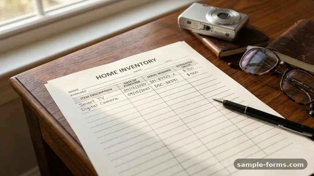 How to Create a Personal Belongings Inventory Form